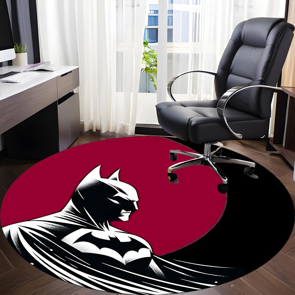 1pc Batmask Moonlight Office Round Area Rug, Under Office Chairs Bedroom Living Room Home Decor, Room Deco, Available in Various Sizes