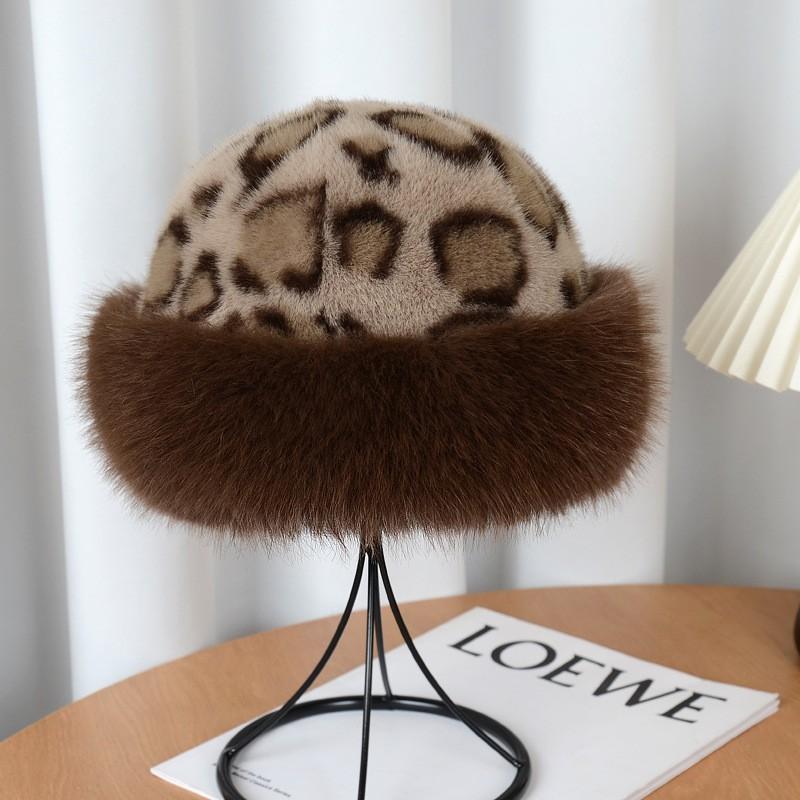 Womens Winter Warm Faux Fur Mongolian Hat Flat Top Ear Flap Bucket Fashion