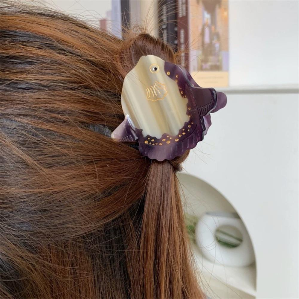 Geometry Seal Acetate Hair Clip Lovely Creative Hair Claw Ocean Animal Shark Clip Travel