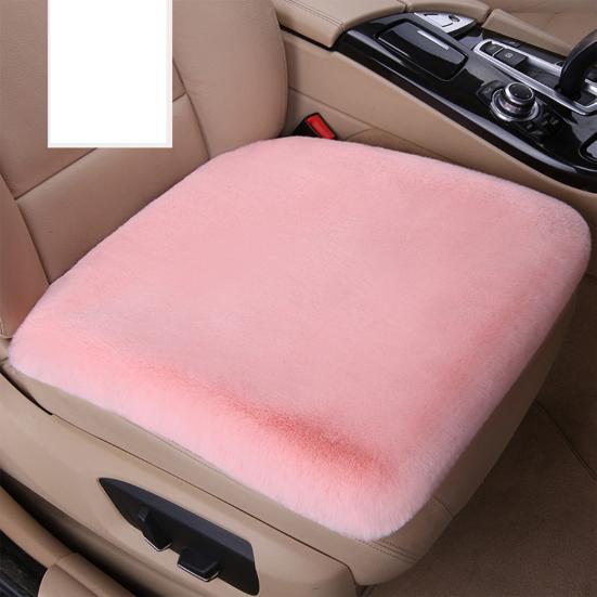 Утолщенный плюшевый комплект подушек для автомобильных сидений, противоскользящий дизайн, влагоотводящие, простая установка, мягкие и пушистые чехлы для передних и задних сидений