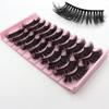10 пар накладных ресниц3D пушистые мягкие толстые вьющиеся черные матовые преувеличенные ресницы для вечернего макияжа