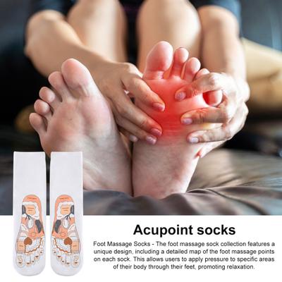Рефлексологические носки с ручкой для акупрессуры, облегчение боли в ногах, рефлексологические носки для ног, точечный массажный инструмент для мужчин и женщин