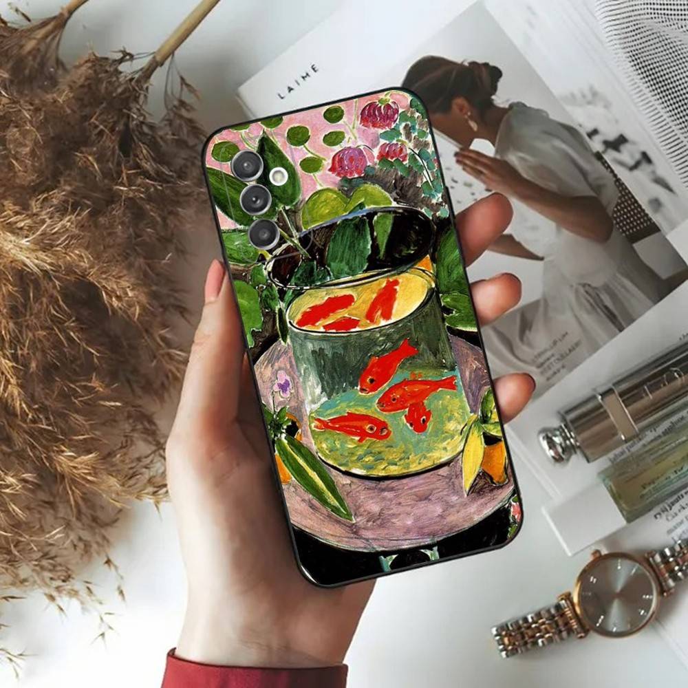 Художественный чехол для телефона Анри Матисс для Samsung Galaxy A 91,80,73,72,71,53,52,51,22,5G, Note, J7, 8, 9 Мягкий черный чехол