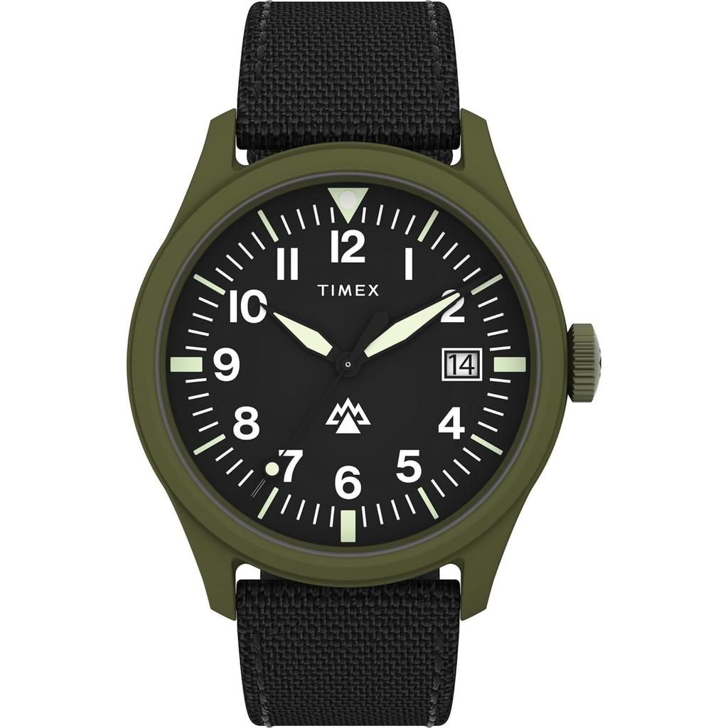 Мужские часы Timex Expedition North Traprock 43 мм Черно-зеленые Повседневные.