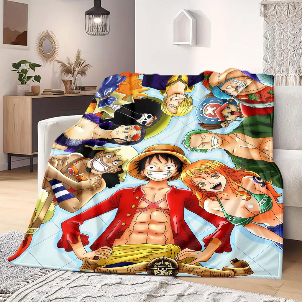 ONE PIECE Print Blanket Warm Comfortable Flannel Blanket Suitable for Bedrooms,Sofas, Beds,Chairs,Travel -QIAO79