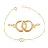 [R3138] - Gold Plated 'Choreography' Bracelet (circles) - 9x5mm