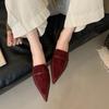 Мода SUOJIALUN 2024 Осень Женские Туфли на Плоской Подошве Модные Остроносые Слипоны Женские Элегантные Лодочки Мягкий Плоский Каблук Уличная Платье Одинарные