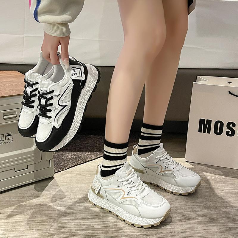 Sneakers women's 2025 new spring and autumn versatile ins trendy feet small mesh breathable dad shoes casual women's shoes