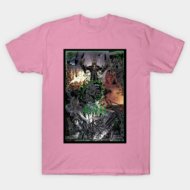 Футболка женщины Чужие Paintchips Плакат Harajuku Печать Кавайи футболка Летний короткий рукав женский футболка Top Tee