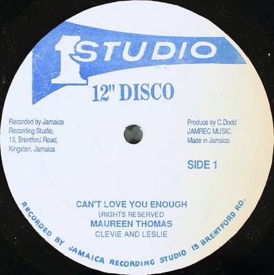 12-дюймовая пластинка MAUREEN THOMAS - Can't Love You Enough NONE Studio One Ямайка Регги, Ска и Даб Б/У