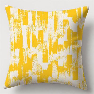 Home Decor Geometric Patterns Yellow Throw Pillow Covers Pattern Cushion Cover Suitable For Sofa Bedroom Car Pillow Cover