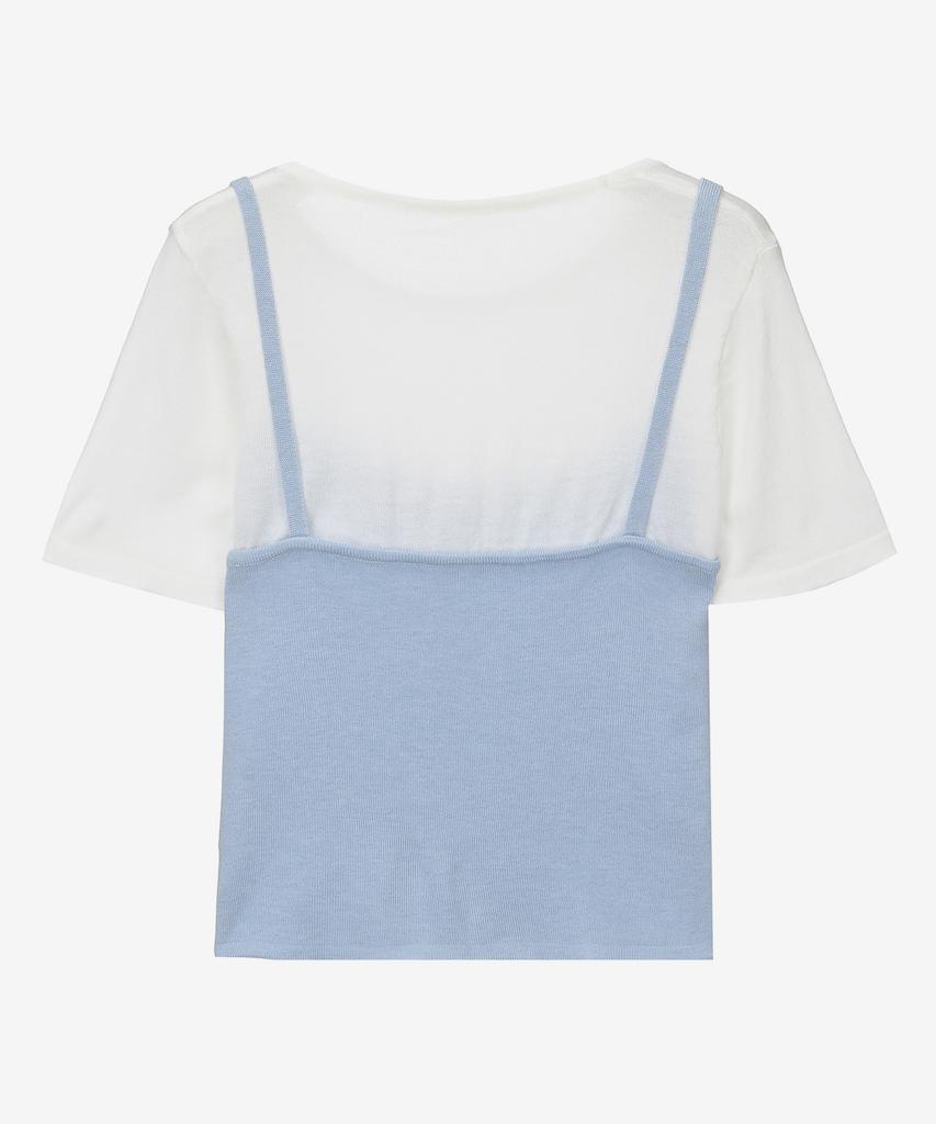 MIND BRIDGE WOMEN [W] Bustier Layered Knit - 2 Colors Mykt3286