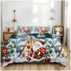 2pcs/3pcs Duvet Cover and Pillowcase Bedding Set with Christmas Theme and Print Available In Single Double and Extra-large Sizes