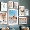 Wall Art Canvas Painting Arab Muslim Mosque Desert Cotton Nordic Posters And Prints Wall Pictures For Living Room Home Decor
