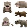 Sitting Posture Moo Deng Plush Toys The Bouncy Pig Pygmy Hippopotamus Pillow  Christmas Gift