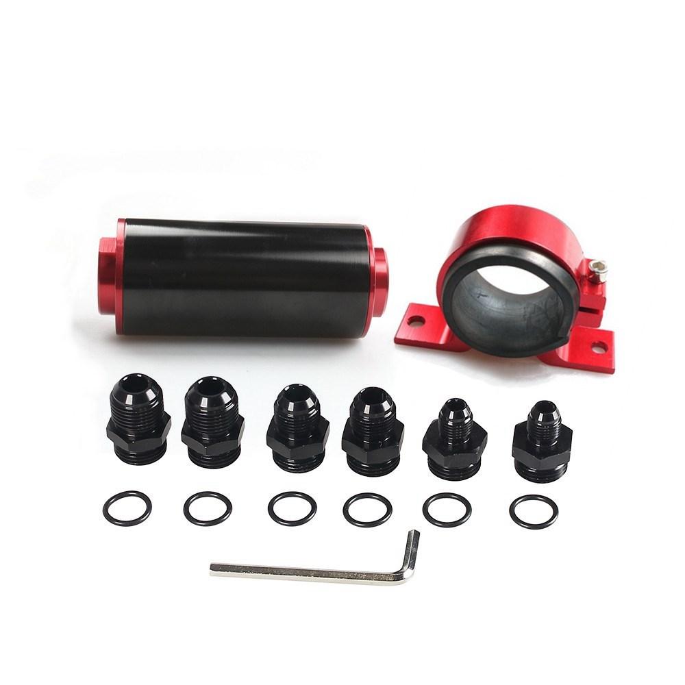 50MM 100 Micron Aluminum Fuel Filter High Flow with AN6 AN8 AN10 Fitting Adapters Mounting Bracket Wrench Universal Cleanable Fuel Filters5