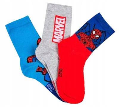 SPIDER-MAN FOOT SOCKS for Boys 3-pack 23/26 FN06ń