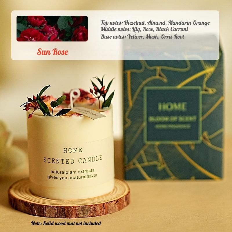 New Arrival Decorative Real Dried Orange Cinnamon Aesthetic Candles Scented Candles with Deluxe Gift Box