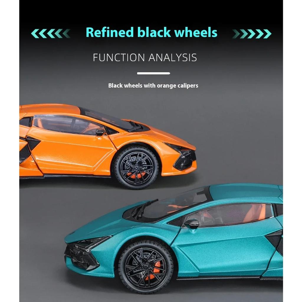 1/24 Lamborghini Revuelto литая модель автомобиля из сплава металла со звуком и светом детские игрушки коллекционирование хобби подарки для мальчиков подарок