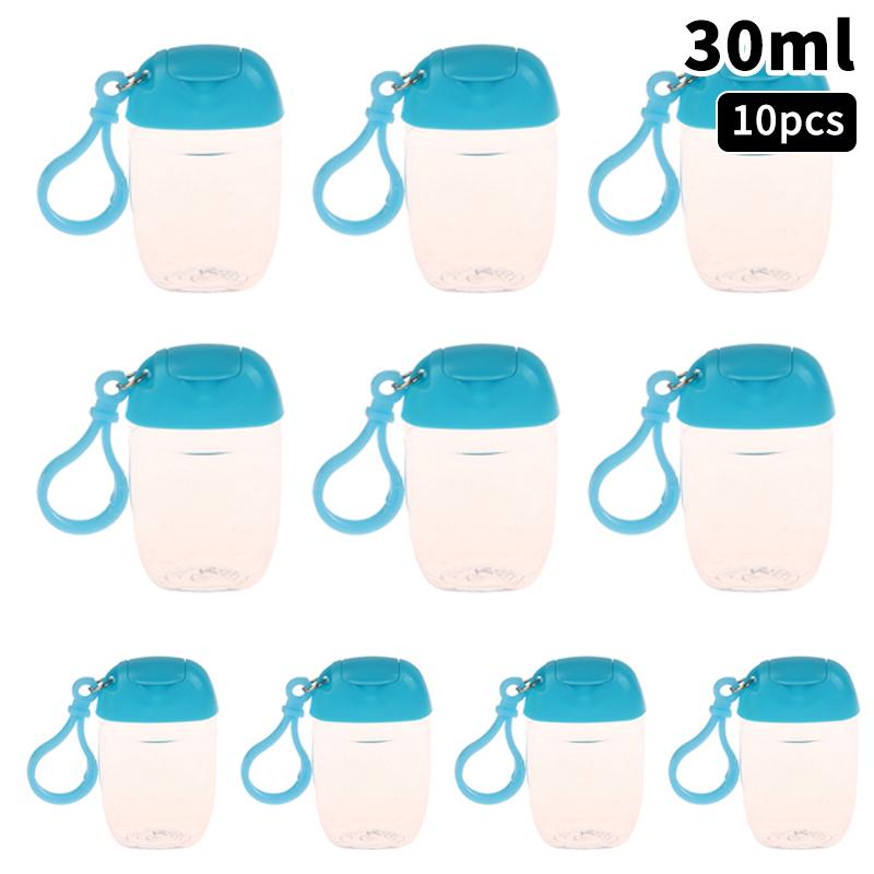Portable 30ml Leak Proof Refillable Bottle with Keychain Clip Convenient for Outdoor and Office Use