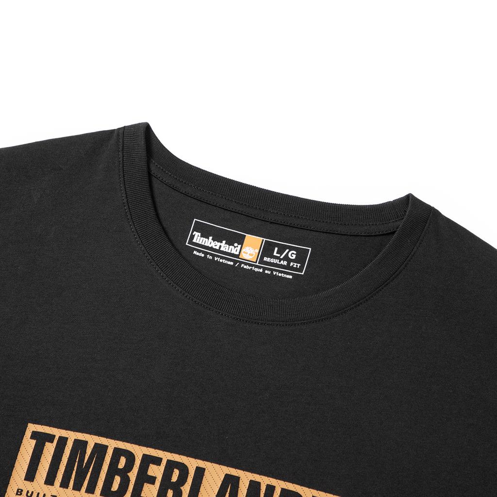 Timberland T-Shirts Men's Black Crew Neck Moderate A44K5-001