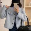 Xiaoxiangfeng Круглый вырез Осенне-зимнее универсальное женское шерстяное пальто
