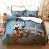 Kawaii Cuphead and Mugman Pattern Bedding Set 3 Piece Duvet Cover with Pillowcase for Kids Adults Bedroom Decor