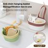 Two-In-One Sink Hanging Strainer Basket Openable Bottom Cover Detachable Kitchen Garbage Filter Multifunctional Quickly Drain