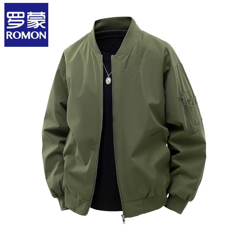 ROMON Men's Autumn Baseball Collar Casual Jacket