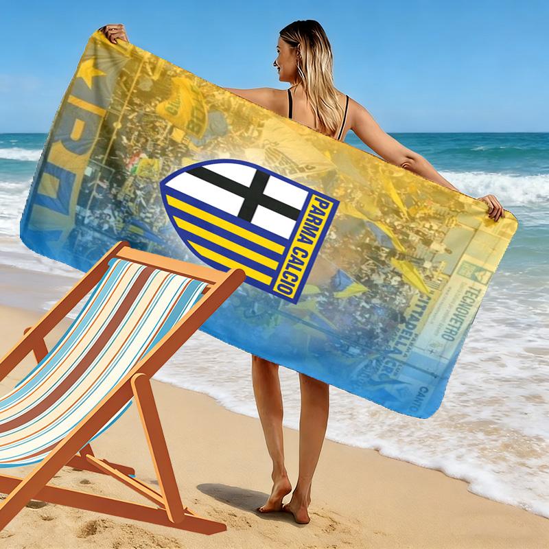 Пляжное полотенце с принтом Parma Calcio, Большое мягкое быстросохнущее полотенце для пляжа, кемпинга, плавания