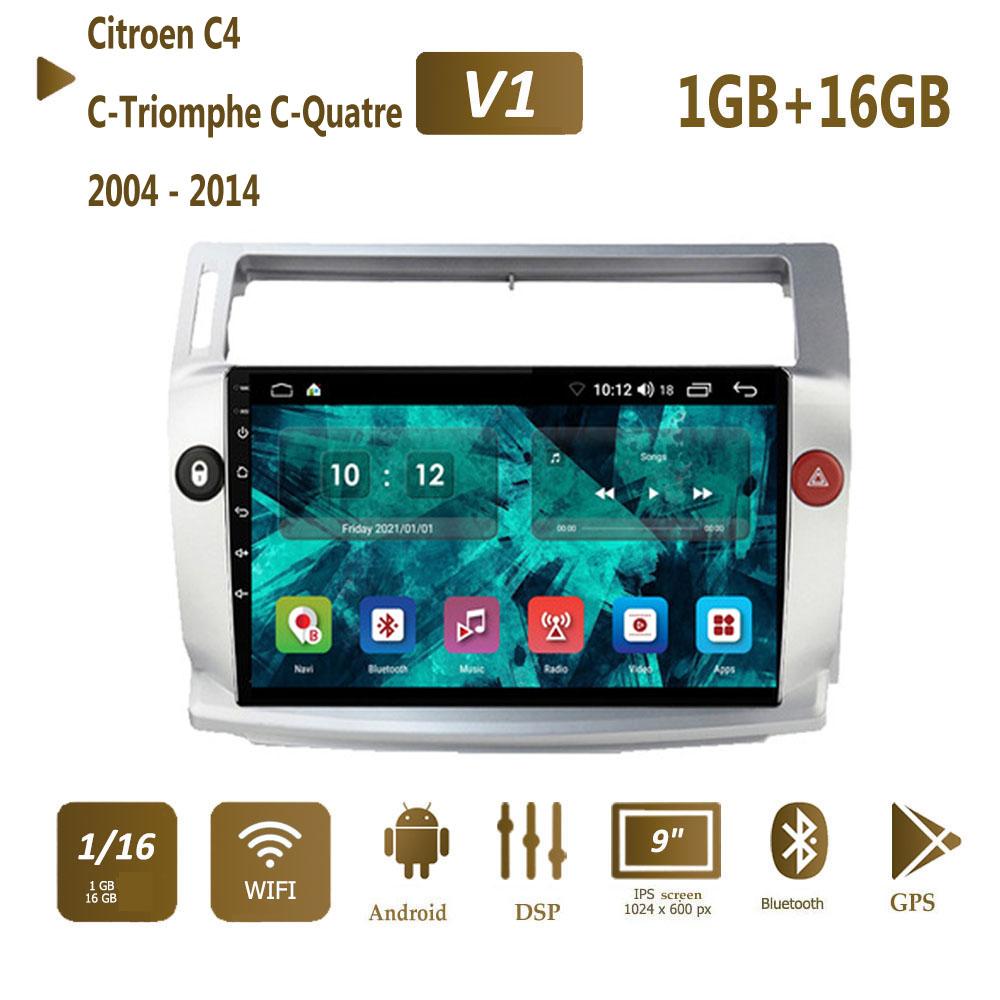 icreative Для Citroen C4 C-Triomphe C-Quatre 2004-2014 2 din автомобильный радиоприемник мультимедийный видеоплеер Android 2din WIFI GPS DSP 1 + 16 ГБ