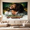 Bob Marley Soulful Reggae Vibes Art Personalized Name Large Decorative Tapestry, Great Holiday Gifts, Photo Backdrop for Bedroom Dorm Parties