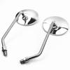 Black/Chrome Motorcycle Back View Mirror Electric Bicycle Rearview Mirrors Moped Side Mirror 8mm 10mm Round