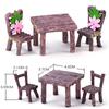 Accessories DIY Gifts Table and Chairs Micro Landscape Garden Furniture Ornament Mini Miniature