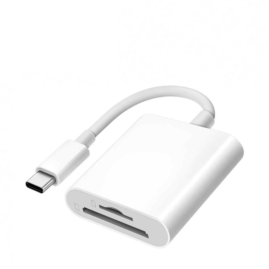 2 в 1 SD TF кард-ридер для Apple iPhone 15 14 12 13 11 Pro Max Xs XR USB C OTG адаптер для iPad Samsung Xiaomi MacBook