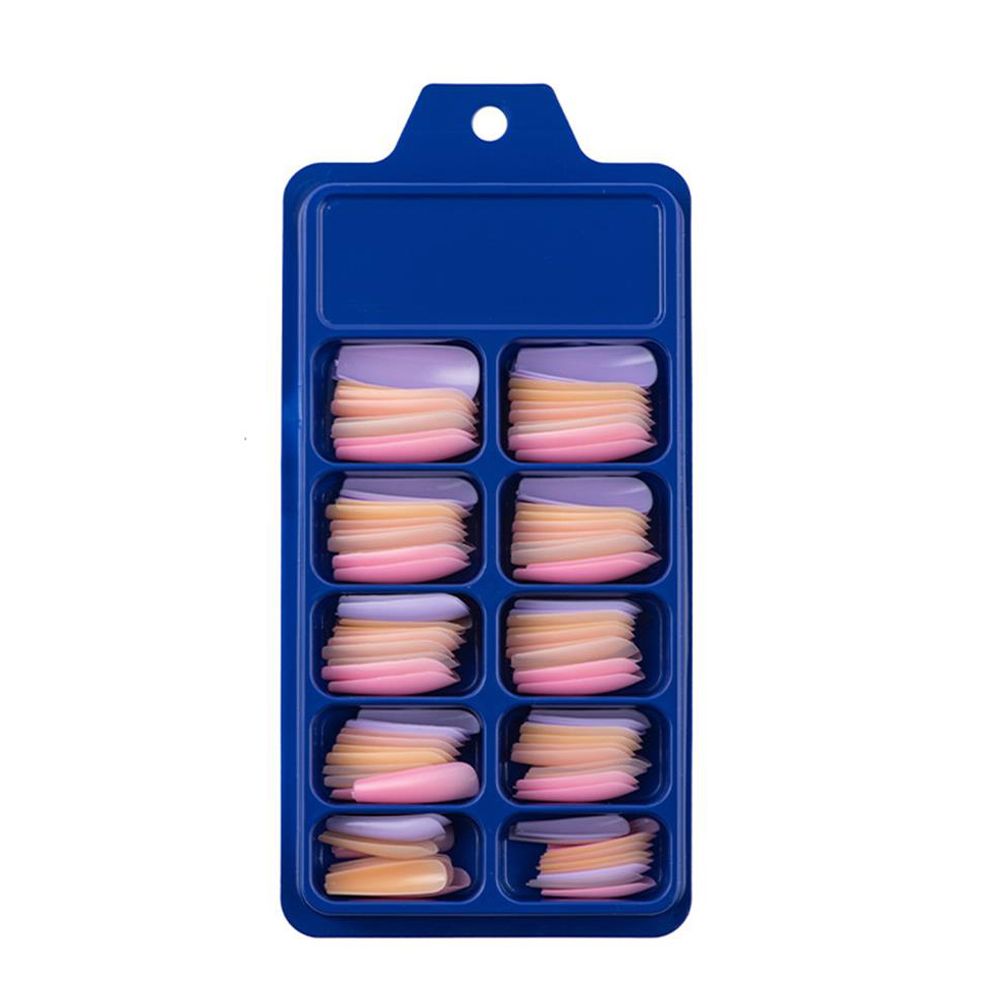 100Pcs Candy color Acrylic Beauty Tools False Nail Tips Full Cover Ballerina Fake Nails Manicure