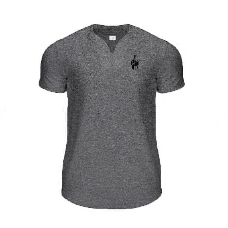 Muscleguys Новый спортивный топ с v-образным вырезом для бега, фитнеса, дышащая профессиональная тренировочная футболка с короткими рукавами