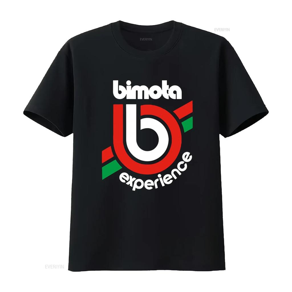 Bimota Experience Italian Motorcycles Logo Mens Black T Shirt S 5XL vintage Washed Casual designer clothes