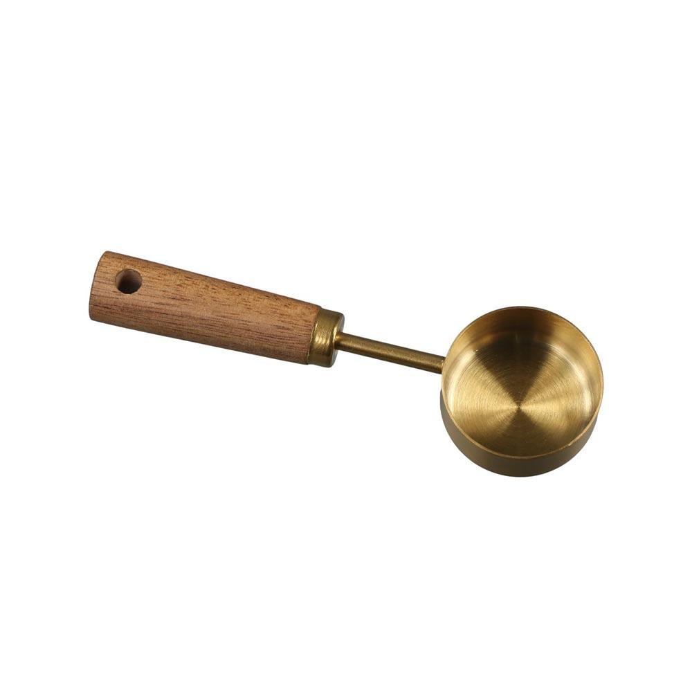 14 мл мерный стакан с деревянной ручкой, кухонные мерные инструменты, мерная ложка из нержавеющей стали для выпечки