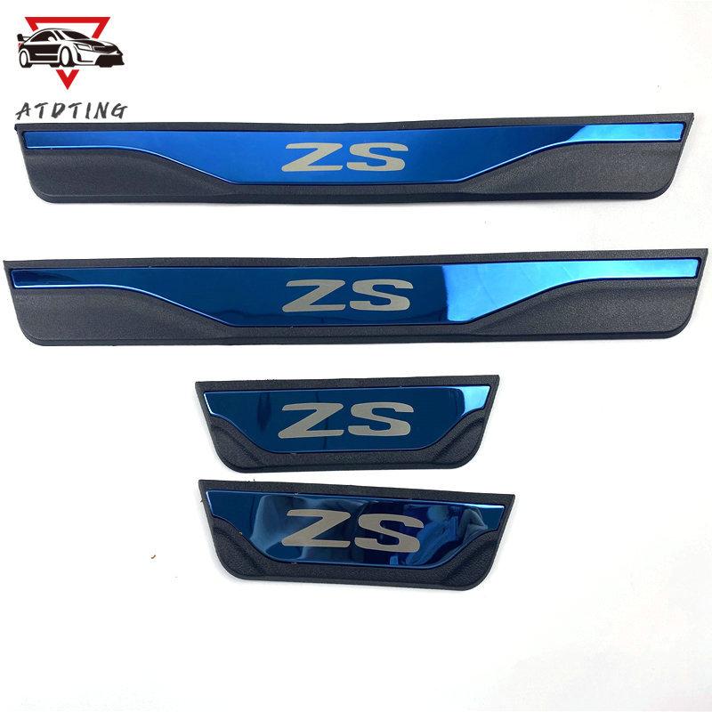 For MG ZS 2017 2018 Car Accessories Stainless Steel Door Sill Trim Scuff Paltes Protector Styling