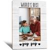 World's Best Auntie Picture Frame, Mother's Day Birthday Gifts for Auntie Grandma, Best Grandma Photo Frame 4X6, Grandmother Gifts Wooden Photo