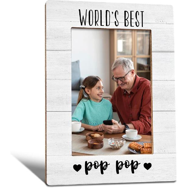 World's Best Auntie Picture Frame, Mother's Day Birthday Gifts for Auntie Grandma, Best Grandma Photo Frame 4X6, Grandmother Gifts Wooden Photo