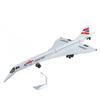 1/168 Alloy Concorde Supersonic Medium Range Airplane Model Metal Civil Passenger Transport Aircraft Model Sound Light Kids Gift