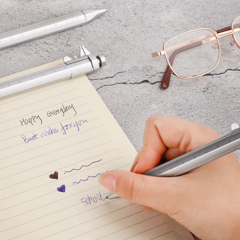 Подарочная измерительная вращающаяся унисекс шкала линейка штангенциркуль ручка инструмент для письма шариковая ручка