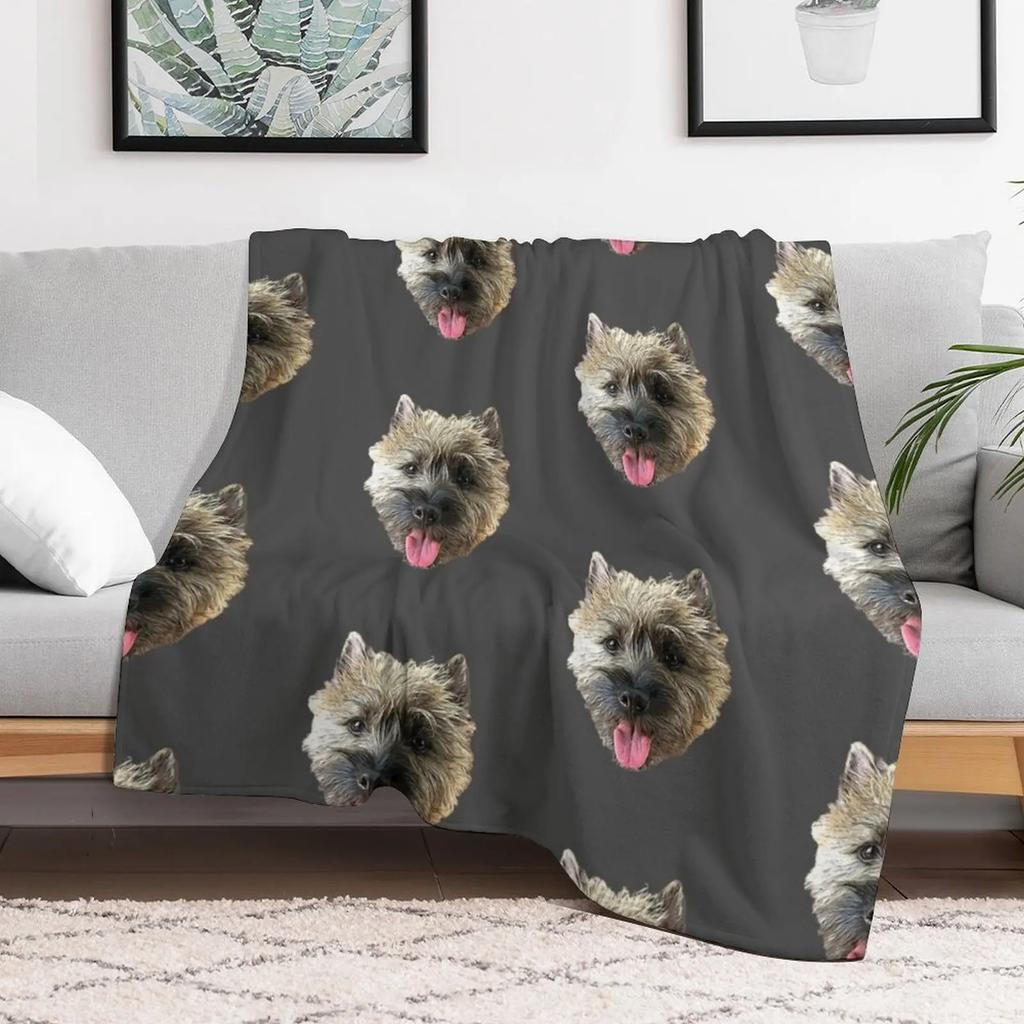 Cairn Terrier Beautiful Dog Throw Blanket Wrinkle Resistant Lightweight Blanket