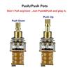 Long Split Shaft Push-Push Potentiometers A250K/B250K/A500K/B500K Guitar Potentiometer Pull Switch