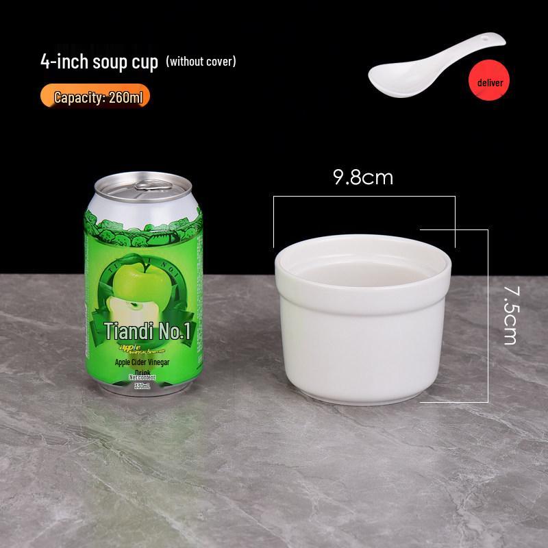 Белый керамический горшок для тушения с крышкой - Китайский суповой и пароварочный горшок в стиле Шасянь, с золотым ободком.