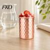 Long-lasting Stainless Steel Cup Hammered Cup, with Stable Base, Durable Wine Reusable Drinking Glass, Easy Care Copper Finish Unique Handcrafted