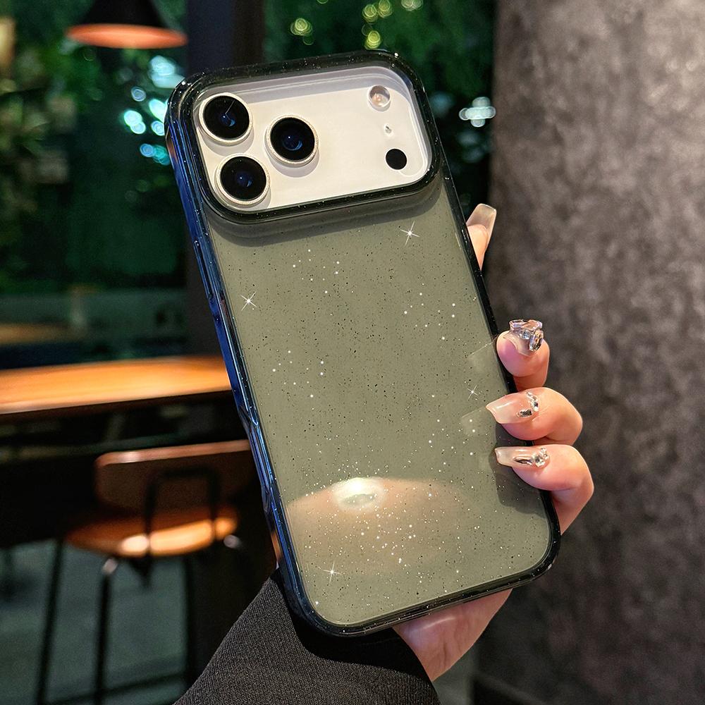 Luxury Star Glitter Phone Case for iPhone 17 16 15 14 13 12 11 Pro Max Acrylic Transparent Shockproof Hard Back Cover