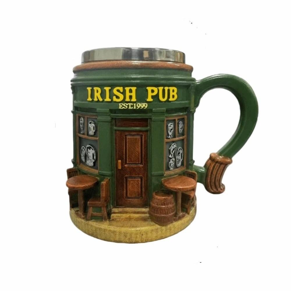 Stainless Steel Liner Pub Mug 300 ML Coffee Cup Perfect Decor 3D Resin Mug Desktop